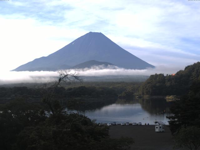 精進湖からの富士山