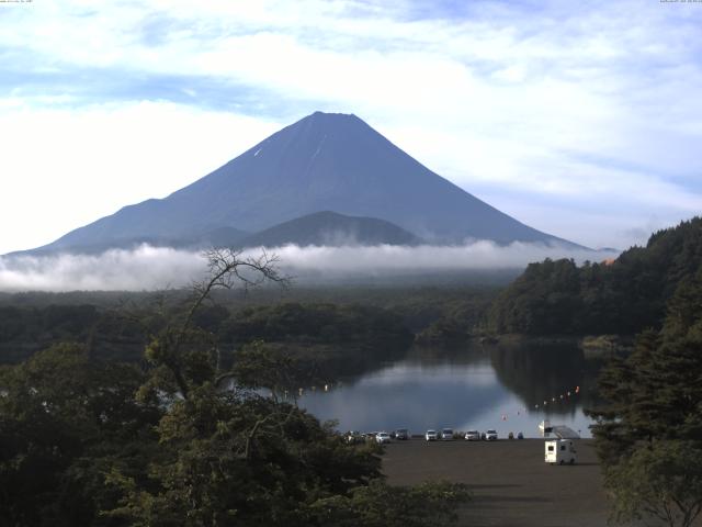 精進湖からの富士山