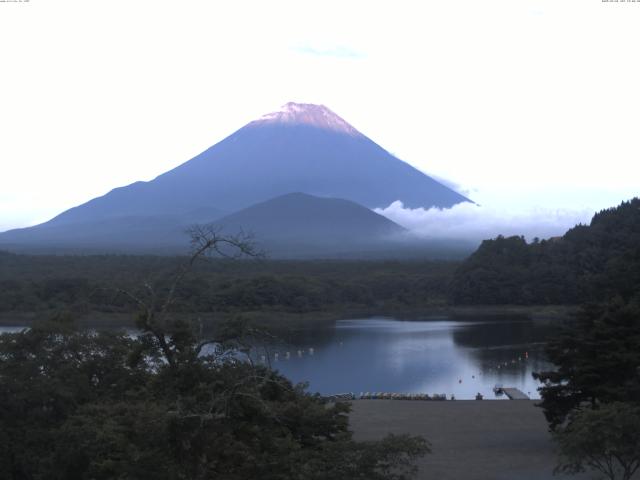 精進湖からの富士山