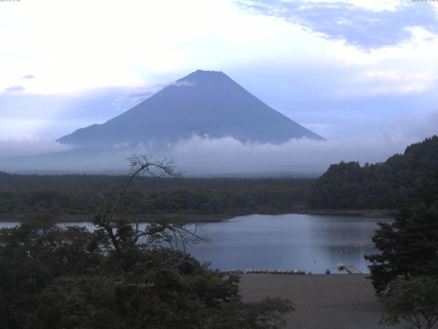 精進湖からの富士山