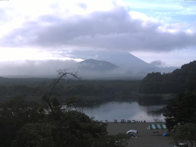 精進湖からの富士山