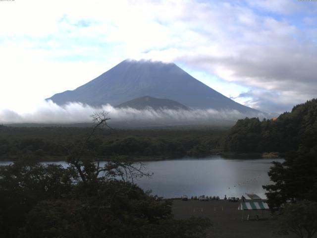 精進湖からの富士山