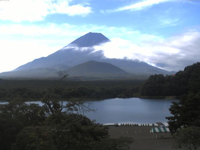 精進湖からの富士山
