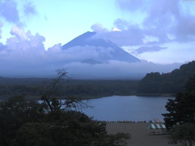 精進湖からの富士山