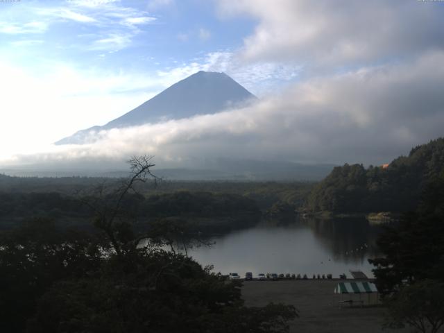 精進湖からの富士山