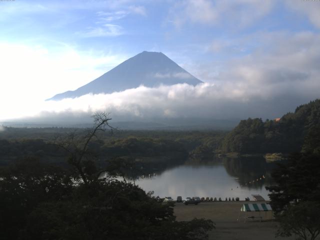 精進湖からの富士山
