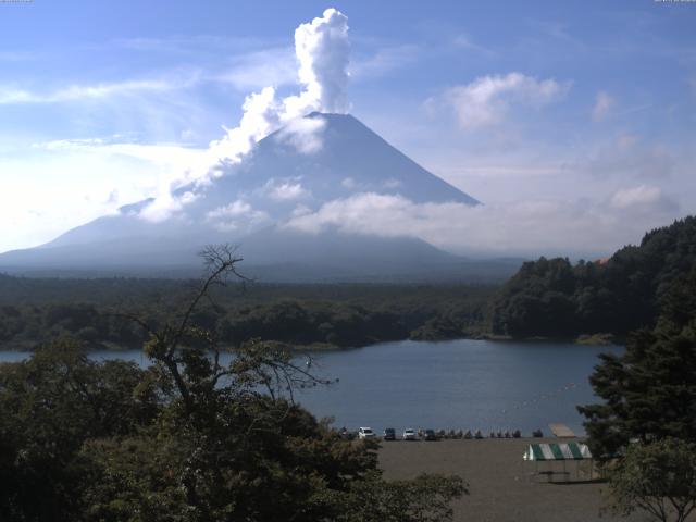 精進湖からの富士山