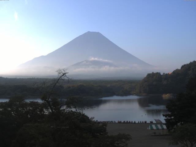 精進湖からの富士山
