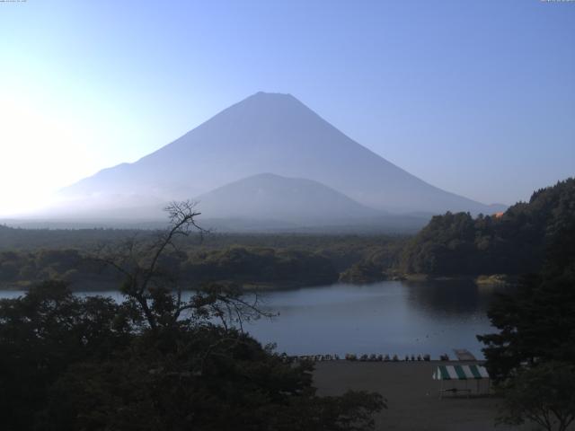 精進湖からの富士山