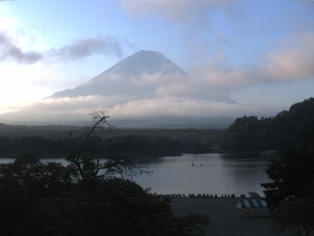 精進湖からの富士山
