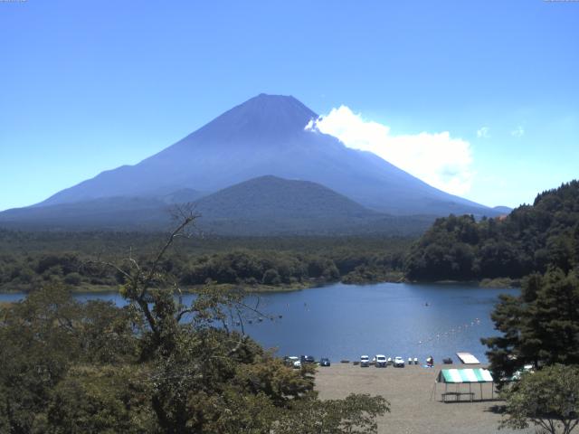 精進湖からの富士山