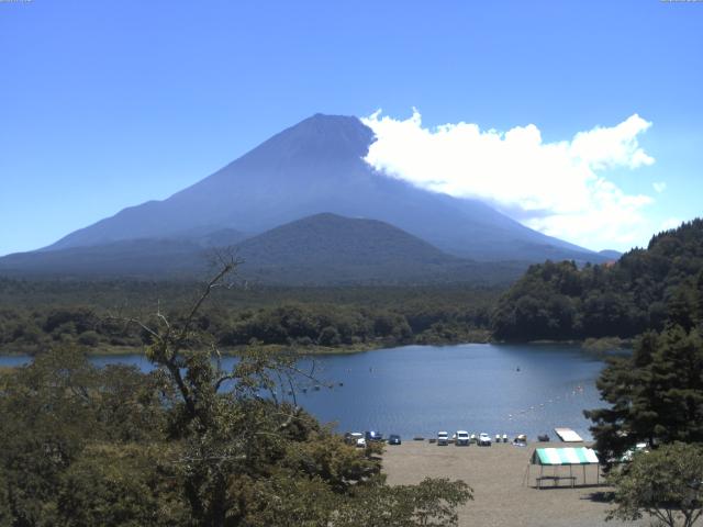 精進湖からの富士山