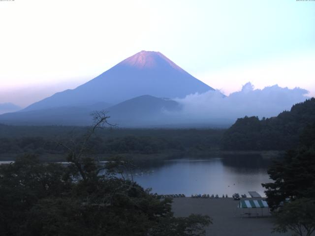 精進湖からの富士山