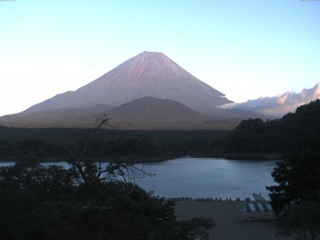 精進湖からの富士山