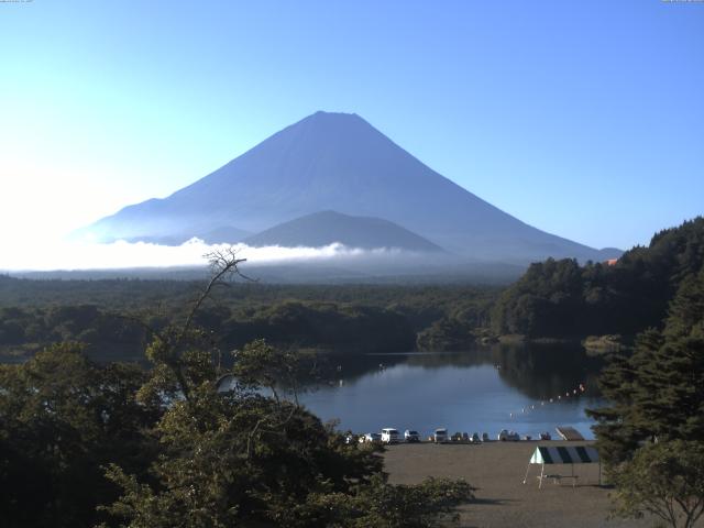精進湖からの富士山
