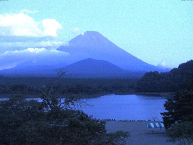 精進湖からの富士山