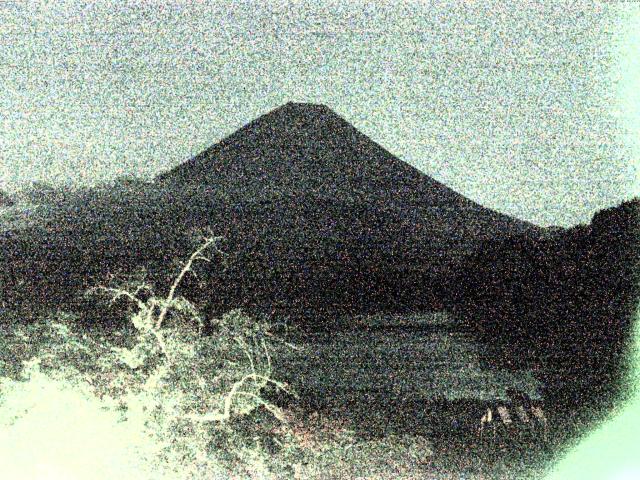 精進湖からの富士山