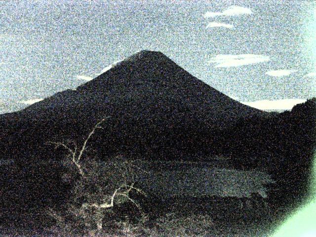 精進湖からの富士山