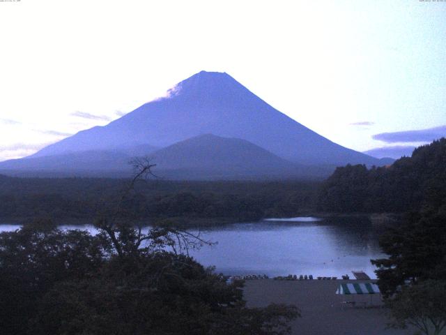 精進湖からの富士山