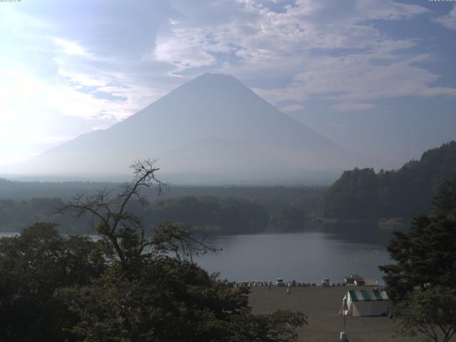 精進湖からの富士山