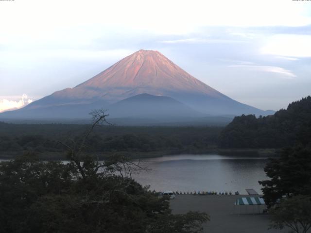 精進湖からの富士山