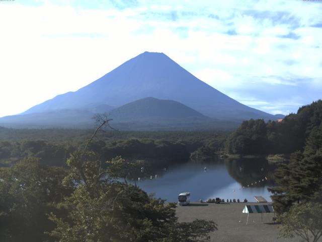 精進湖からの富士山