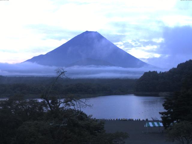 精進湖からの富士山