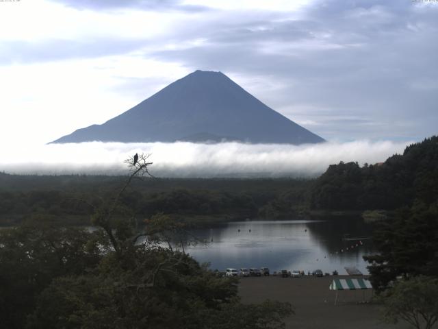 精進湖からの富士山