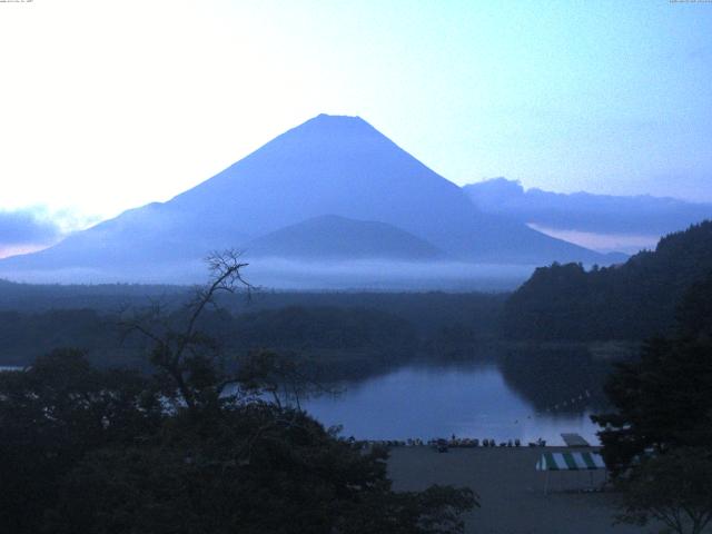 精進湖からの富士山