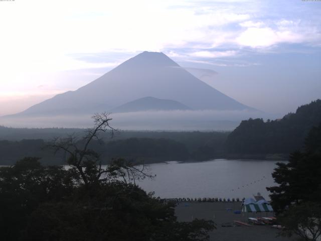精進湖からの富士山