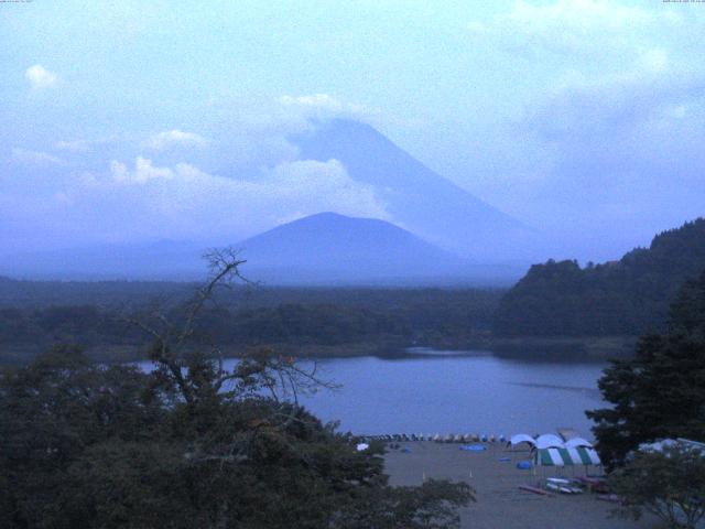 精進湖からの富士山