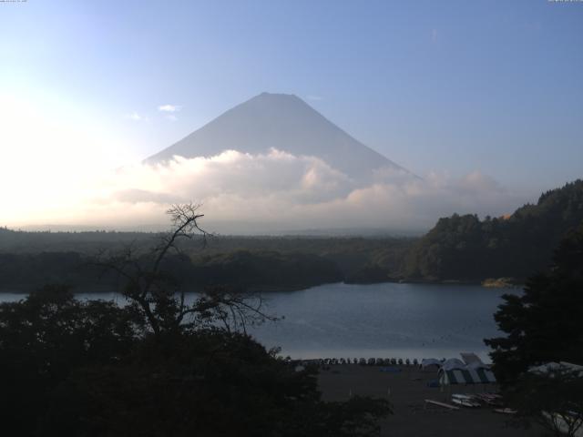 精進湖からの富士山