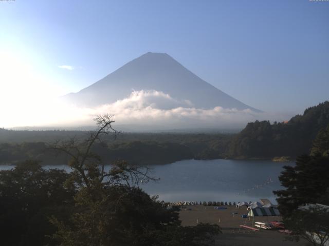 精進湖からの富士山