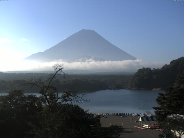 精進湖からの富士山