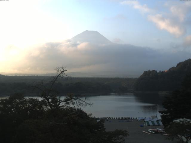 精進湖からの富士山