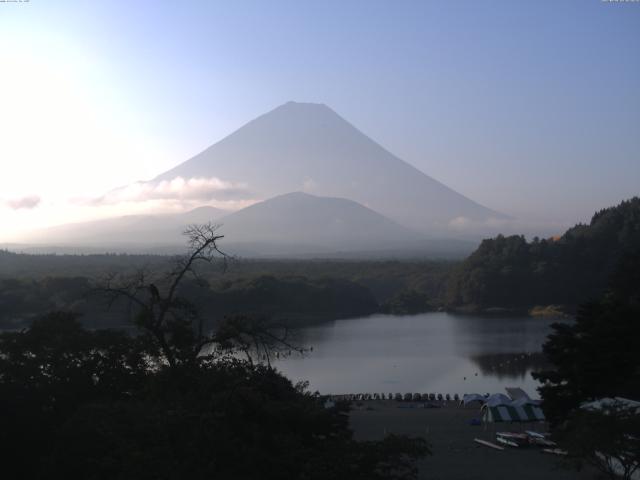 精進湖からの富士山