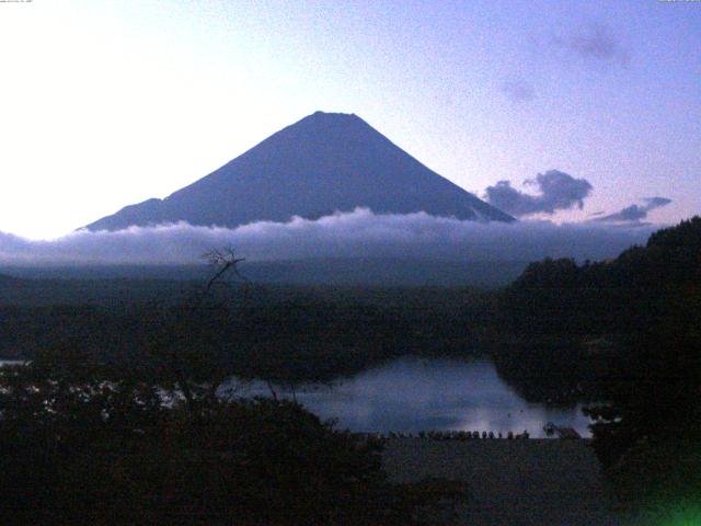 精進湖からの富士山