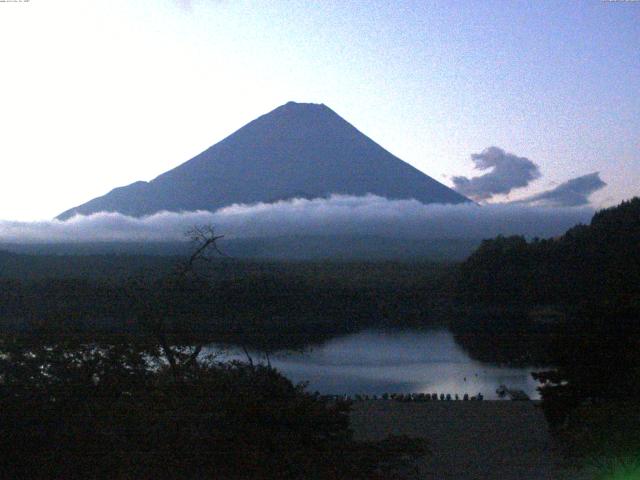 精進湖からの富士山