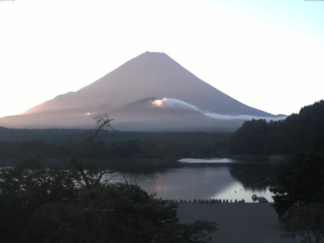 精進湖からの富士山