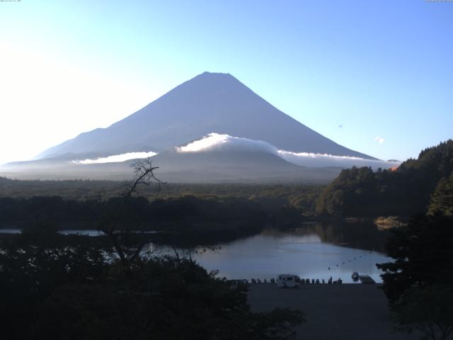 精進湖からの富士山