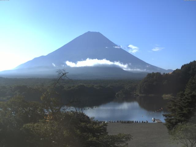 精進湖からの富士山