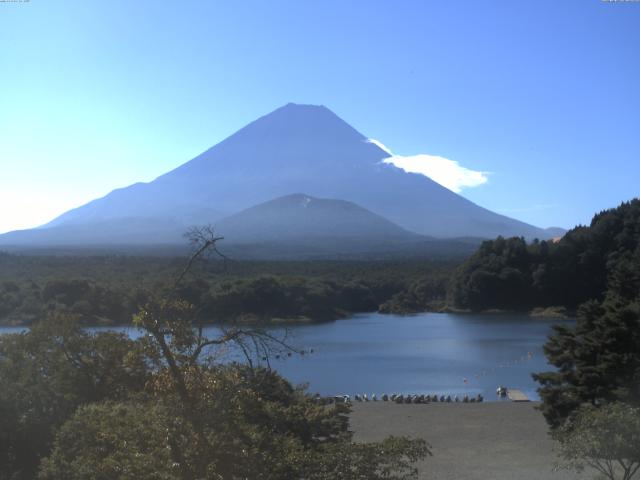 精進湖からの富士山