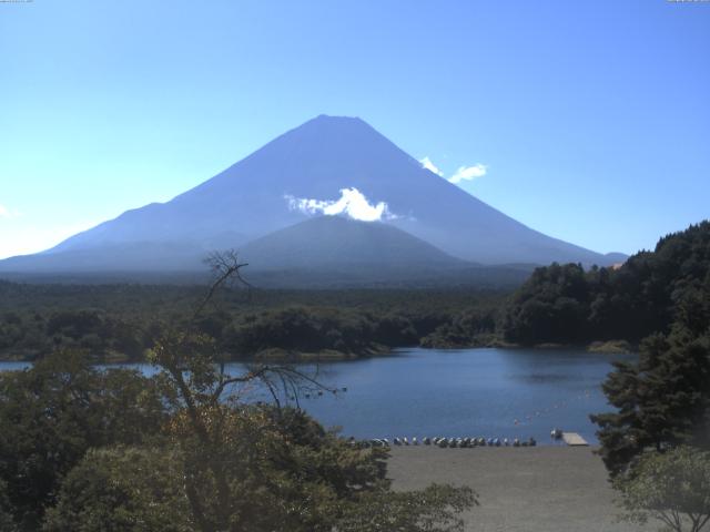 精進湖からの富士山