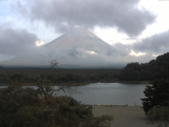 精進湖からの富士山