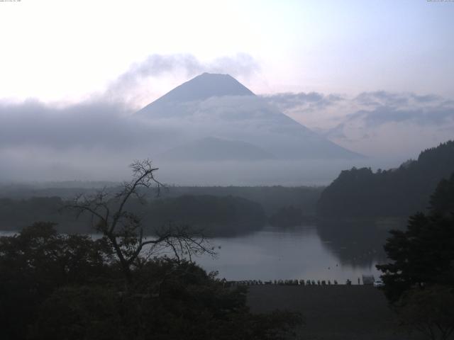 精進湖からの富士山