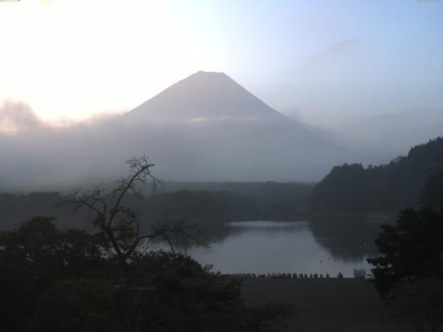 精進湖からの富士山