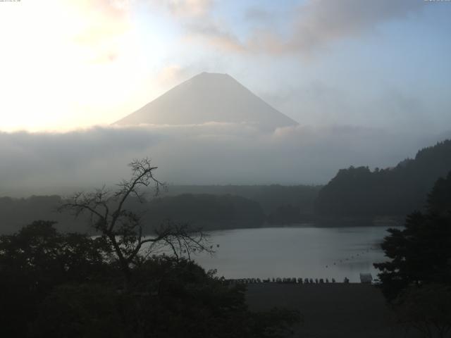 精進湖からの富士山