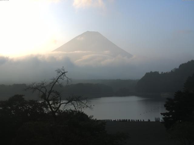 精進湖からの富士山