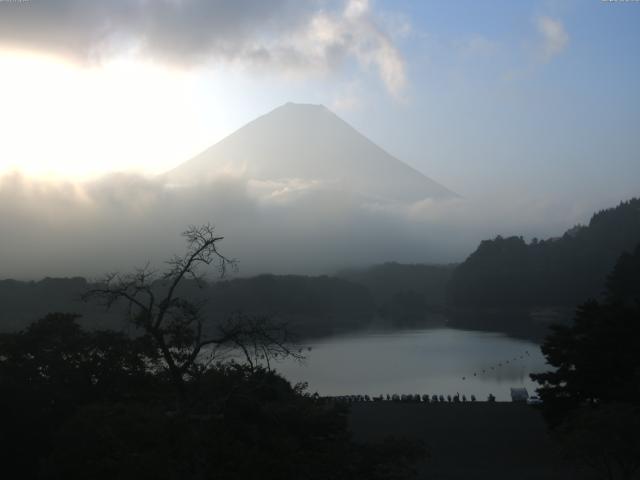 精進湖からの富士山