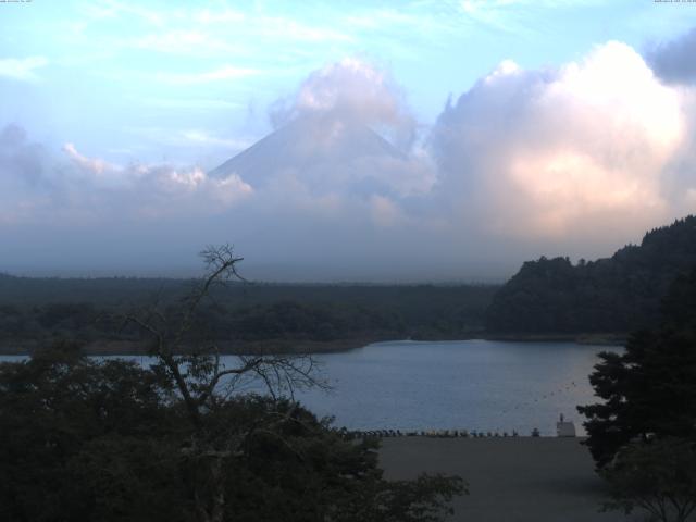 精進湖からの富士山